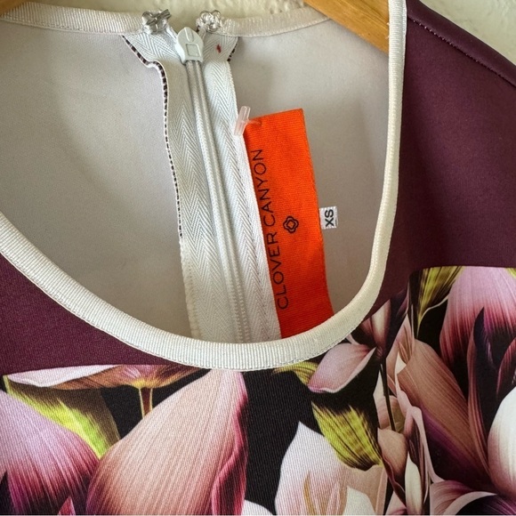 Clover Canyon Womens Neoprene Dress Scoop Neck Sleeveless Multicolor Size XS - Picture 2 of 3